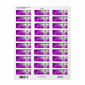 GOUDEN CADUCEUS, levendige roze fuchsia Etiket (Full Sheet)