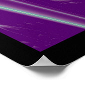 Gouden Caduceus Medisch Symbool Paarse Groene Golv Poster (Hoek)