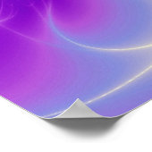 Gouden CADUCEUS Medisch Symbool Ultra Violet Paars Poster (Hoek)