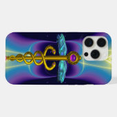 GOUDEN CADUCEUS MONOGRAM iPhone HOESJE (Achterkant horizontaal)