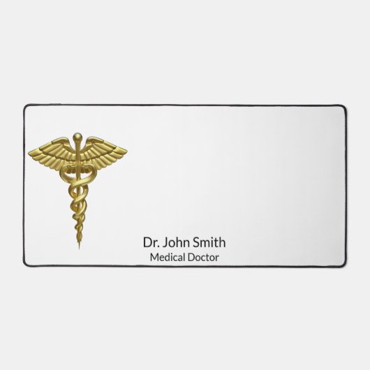 Gouden Caduceus Professioneel Precious Medisch Bureaumat (Voorkant)