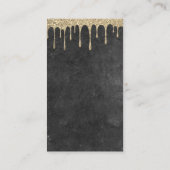 Gouden cake-logo | Gouden glans-ijsdruppel Visitekaartje (Achterkant)