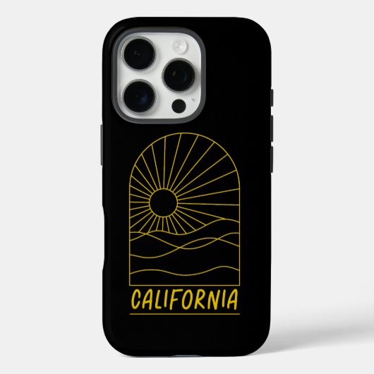Gouden Californische Zonneschildering Case-Mate iPhone Case (Achterkant)