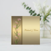 Gouden Calla Lelie 50e Gouden Jubileum Kaart (Staand voorkant)