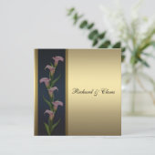 Gouden Calla Lelie 50ste Gouden Jubileum Kaart (Staand voorkant)