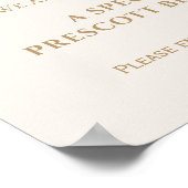 Gouden Calligrafie Doop Favor Poster (Hoek)