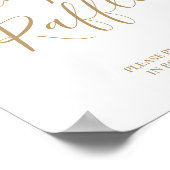Gouden Calligrafie Luier Raffle Poster (Hoek)