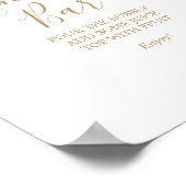 Gouden Calligraphy Mimosa Bar Trouw Teken Poster (Hoek)
