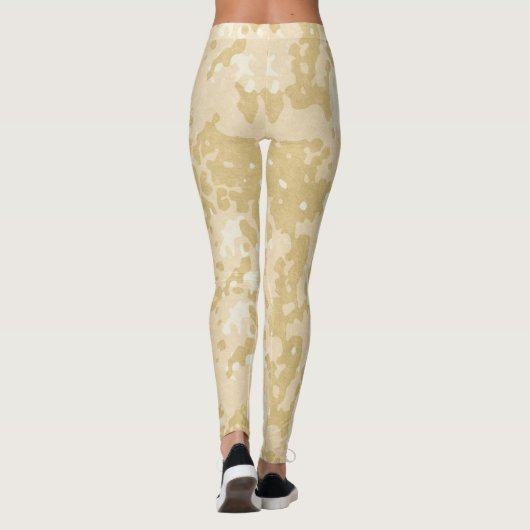 Gouden camouflage Glitter Leggings (Achterkant)