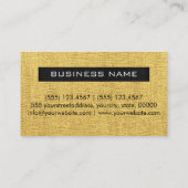 Gouden canvas Elegant Monogram Visitekaartje (Achterkant)