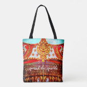 Gouden Carrousel Gezichtsfotografie Verspreid de S Tote Bag (Achterkant)