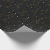 Gouden Celestiale Kerstboom Inpakpapier (Hoek)