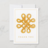 GOUDEN CELTIC KNOT 3.5x5 Flat Dank u kaart (Voorkant)