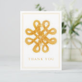 GOUDEN CELTIC KNOT 3.5x5 Flat Dank u kaart (Staand voorkant)