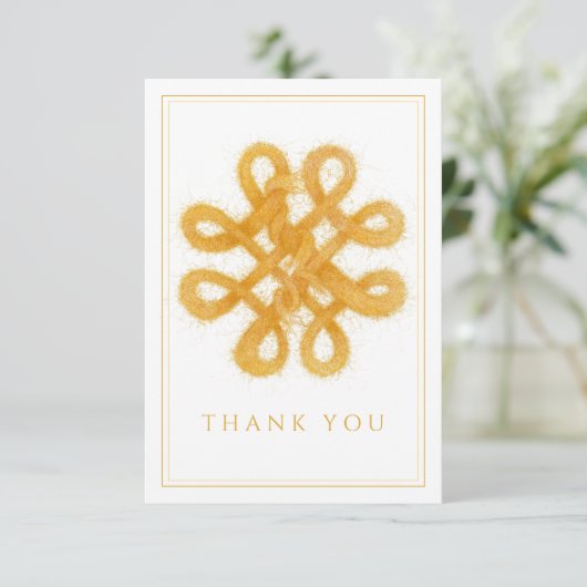 GOUDEN CELTIC KNOT 3.5x5 Flat Dank u kaart (Staand voorkant)