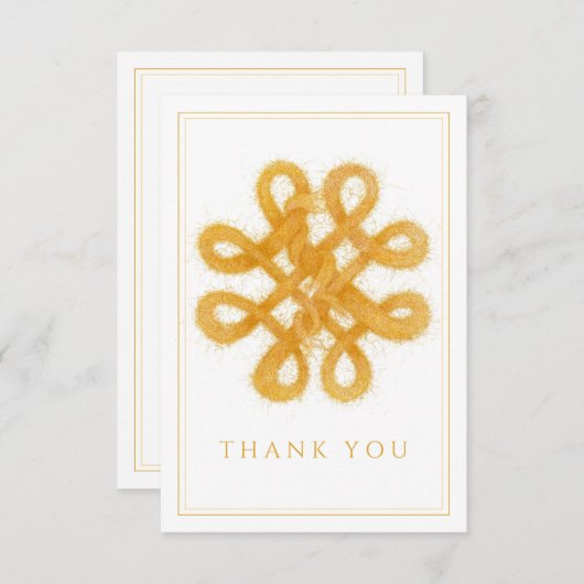 GOUDEN CELTIC KNOT 3.5x5 Flat Dank u kaart (Voorkant / Achterkant)
