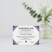 Gouden Certificaat voor Erkenning van Werknemers (Staand voorkant)