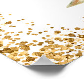 Gouden Champagne 50e bruiloft Jubileum Welkom Poster (Hoek)