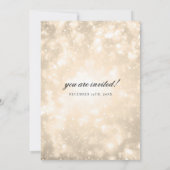 Gouden Champagne Bokeh Elegant Bruiloft Kaart (Achterkant)