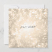 Gouden Champagne Bokeh Elegant repetitie diner Kaart (Achterkant)