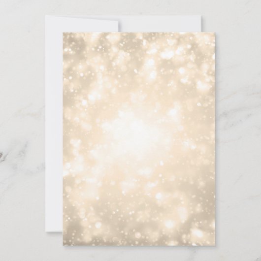Gouden Champagne Bokeh Elegant Verlovingsfeest Kaart (Achterkant)