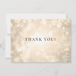 Gouden Champagne Bokeh Trouw Dankbetuiging Bedankkaart