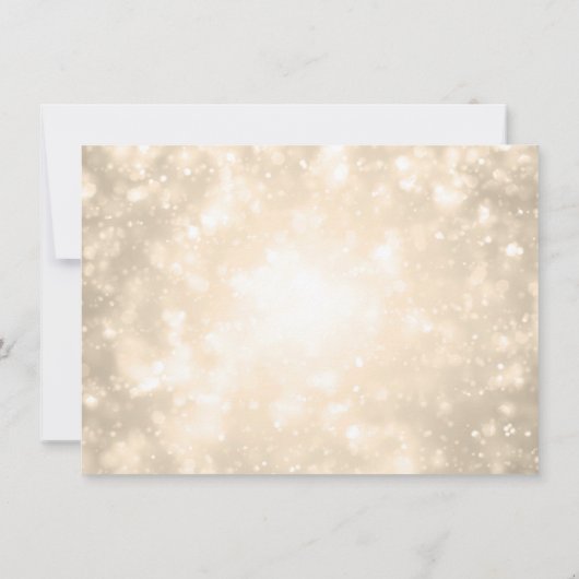 Gouden Champagne Bokeh Trouw Dankjescadeau Bedankkaart (Achterkant)