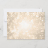 Gouden Champagne Bokeh Trouw Dankjewel Bedankkaart (Achterkant)