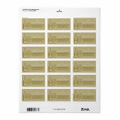 Gouden Champagne Bubbelige Klinken Elegante Chic A Etiket (Full Sheet)