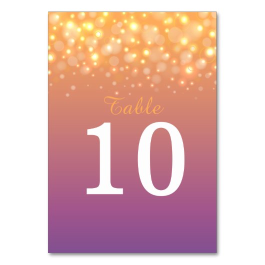 Gouden champagne bubbels Bruiloft tafel nummers Kaart (Achterkant)