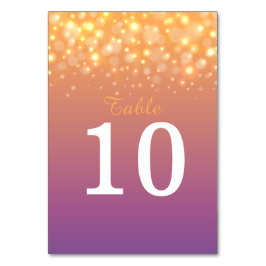 Gouden champagne bubbels Bruiloft tafel nummers Kaart