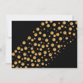 Gouden Champagne Bubbels Engagement Party Details Kaart (Achterkant)