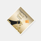 Gouden Champagne Bubbels Engagement Party Paper Servet (Hoek)