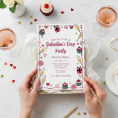 Gouden Champagne Galentine's Uitnodiging