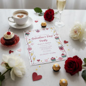 Gouden Champagne Galentine's Uitnodiging