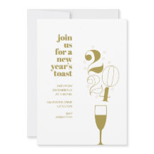 Gouden Champagne glas 2024 Oudejaarsavond feest