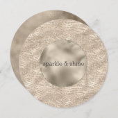 Gouden Champagne Glitter Zebra Print Feestdagenkaart (Voorkant / Achterkant)