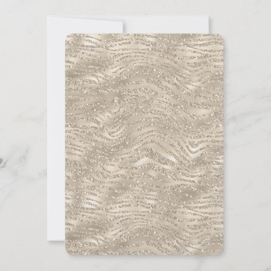 Gouden Champagne Glitter Zebra Print Vrijgezellenf Kaart (Achterkant)