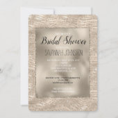 Gouden Champagne Glitter Zebra Print Vrijgezellenf Kaart (Voorkant)