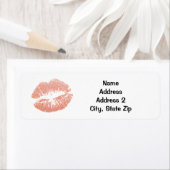Gouden Champagne Lippenstift Kus Etiket (Insitu)