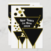 Gouden Champagne, Oudejaarsavond Party Menu (Voorkant / Achterkant)