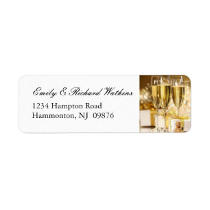 Gouden Champagne Party Labels