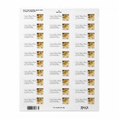 Gouden Champagne Party Labels (Full Sheet)