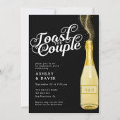 Gouden Champagne | toost | uitnodiging voor de opd (Voorkant)