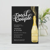 Gouden Champagne | toost | uitnodiging voor de opd (Staand voorkant)