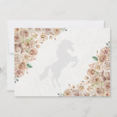 Gouden Champagne Western Quinceanera bedankpas Bedankkaart (Achterkant)