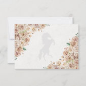 Gouden Champagne Westerne Quinceanera RSVP-kaart RSVP Kaartje (Achterkant)