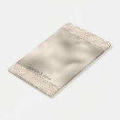 Gouden Champagne Zebra Print Post-it® Notes (Schuin)