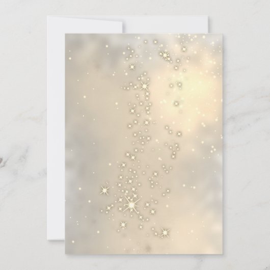 Gouden Champagneglas Sparkle Confetti Party Kaart (Achterkant)