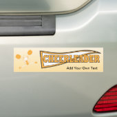 Gouden cheerleader meisje silhouet bumpersticker (Op auto)